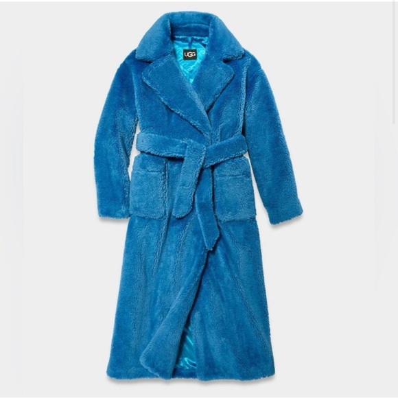 UGG Alesandra Faux Fur Wrap Coat Oversized Teddy Coat L/XL NWT - Picture 1 of 14